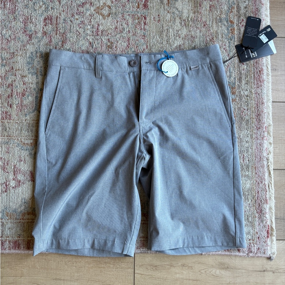 Travis Mathew Light Gray Flat Front Shorts